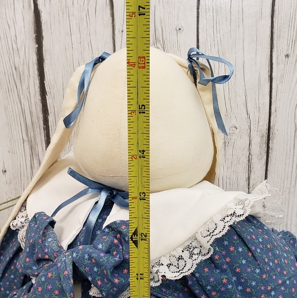 Large Sitting Vintage Handmade Plush Cloth Floppy Ears Bunny Girl Doll - Picture 10 of 14